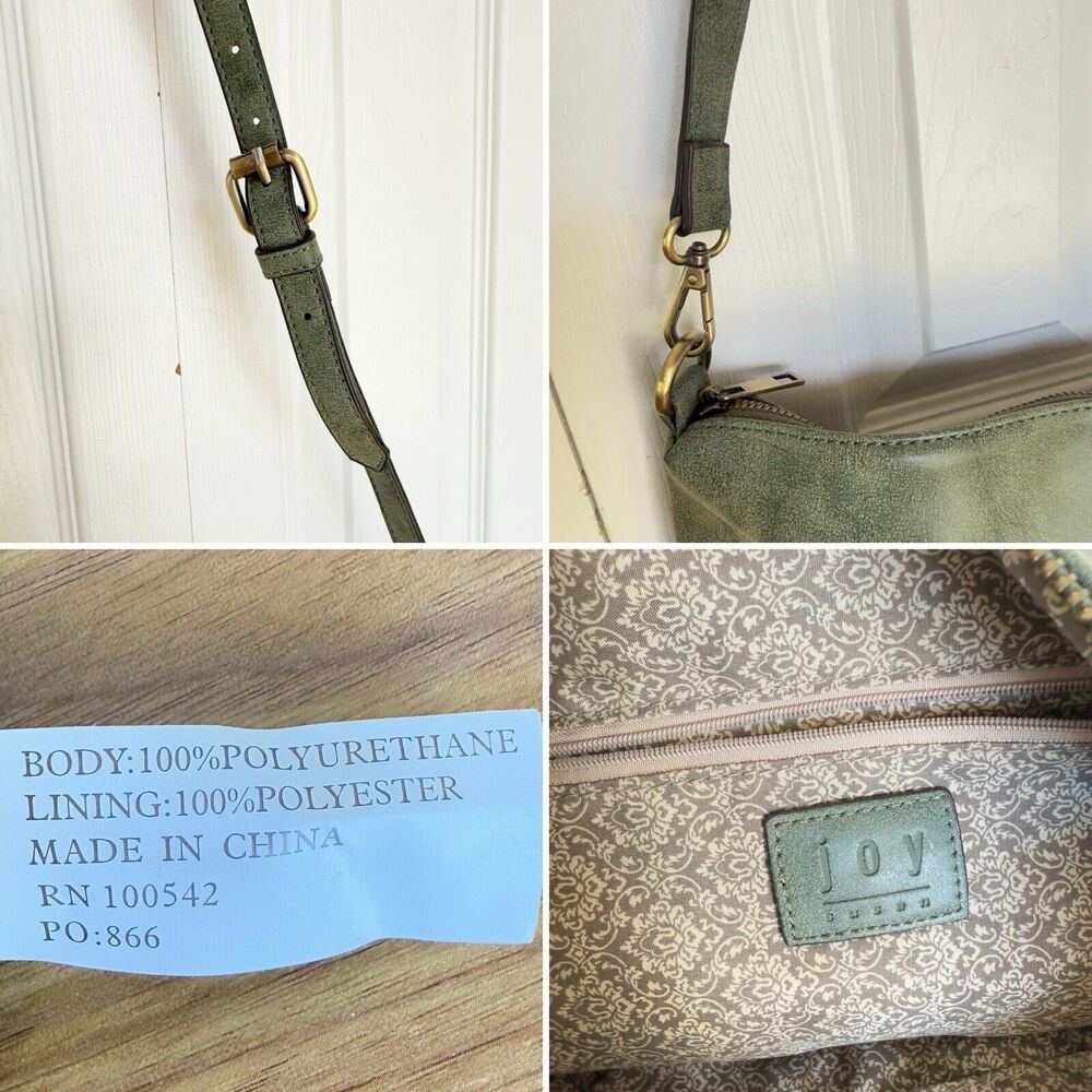 Joy Susan Synthetic Leather Green Shoulder Bag - Picture 11 of 16